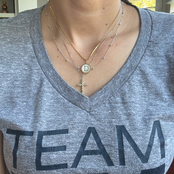 Dubai 18k Real Gold Letter D Pendant - Picture 4 of 4